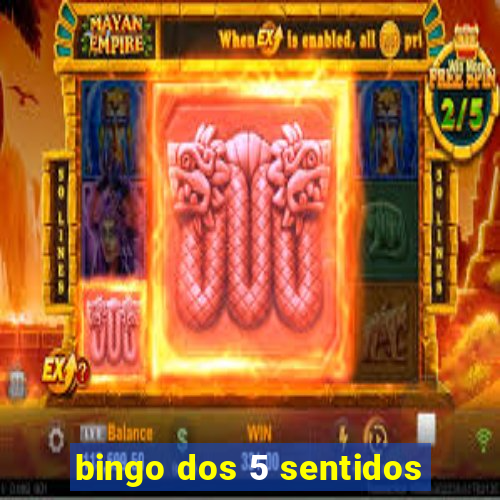 bingo dos 5 sentidos